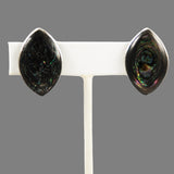 Mexican Sterling Abalone Screw Back Earrings