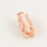 Carved Angel Skin Coral Pig Pendant Bead Vintage