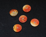 Back of Genuine Apple Coral Hemisphere Beads