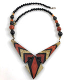 Modern Coral Necklace & Earring Set Vintage