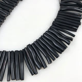 Long Black Coral Branch Beads