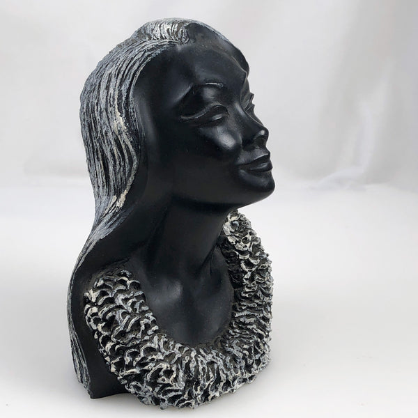 Black Coral Leialoha Sculpture by Frank Schirman Hawaiian - Estate