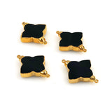 Black Onyx & Gold Star Pendants