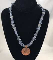 Blue Coral & Copper Necklace