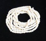 Carved 5-6mm Round Bone Bead Strands
