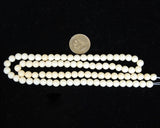 Carved 5-6mm Round Bone Bead Strands