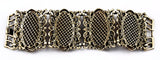 Vintage Faux Shell Filigree Bracelet Back