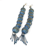 Modern Brass Shoulder Duster Earrings