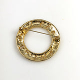 Large Colorful Gold Brooch