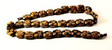 Brown Spotted Lamp Work Square Beads