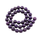 Purple Buri 10mm Round Bead Strands