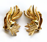 Carnegie Gold Plated Brooch & Earring Set