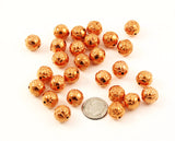 Large Round Copper Rose Beads 12mm