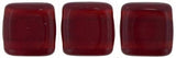 CzechMates 6mm Square Glass Beads Ruby