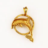 Back of 14K Gold Dolphin Pendant