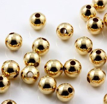 Gold Filled Round Beads 3-8mm (12)
