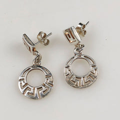 Sterling Greek Key Earrings