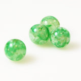 Green Murano Lamp Work Beads - Sommerso 