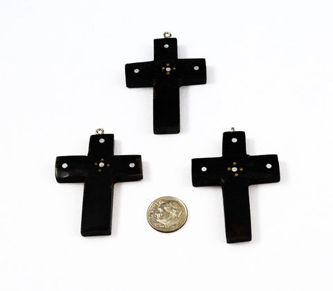 black cross unisex pendants