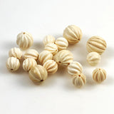 Elephant Ivory Fluted Melon Beads Vintage