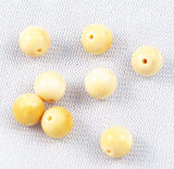 Antique Elephant Ivory 3 & 4mm Round Beads