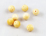 Antique Elephant Ivory 3 & 4mm Round Beads