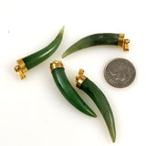 Green Jade & Gold Pendants