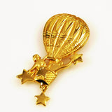 JJ Gold Balloon Brooch Vintage