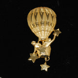 JJ Gold Tone Balloon Brooch Vintage