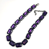Joan Rivers Large Purple Crystal Necklace