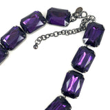 Joan Rivers Large Purple Crystal Necklace