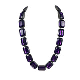 Joan Rivers Large Purple Crystal Necklace
