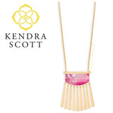 Kendra Scott Ellen Necklace Magenta & Gold NWT
