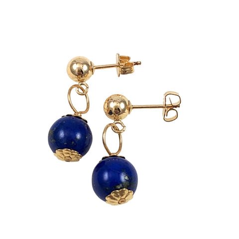 Lapis 14K Gold Filled Pierced Earrings