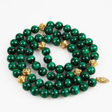 Malachite & Gold Beaded Necklace