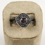 Marcasite Amethyst Sterling Ring