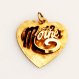 Vintage Mother 14K Gold Heart Pendant