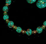 Murano Green Glass Bead Necklace Set