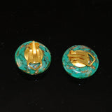 Back of Murano Green Glass Earrings