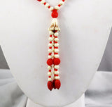 Neiger Elephant Art Deco Glass Necklace