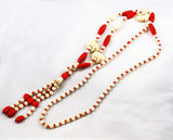 Neiger Elephant Art Deco Glass Necklace