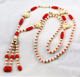 Neiger Elephant Art Deco Glass Necklace