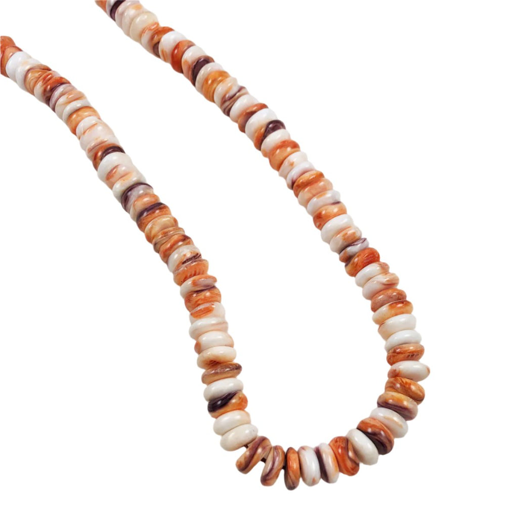Orange Spiny Oyster Shell Heishe Beads