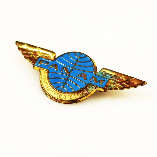 PAN AM 翼バッジ JUNIOR CLIPPER STEWARD 金属製 PAN AM 翼バッジ JUNIOR CLIPPER STEWARD Pan Am Pilot Wings
