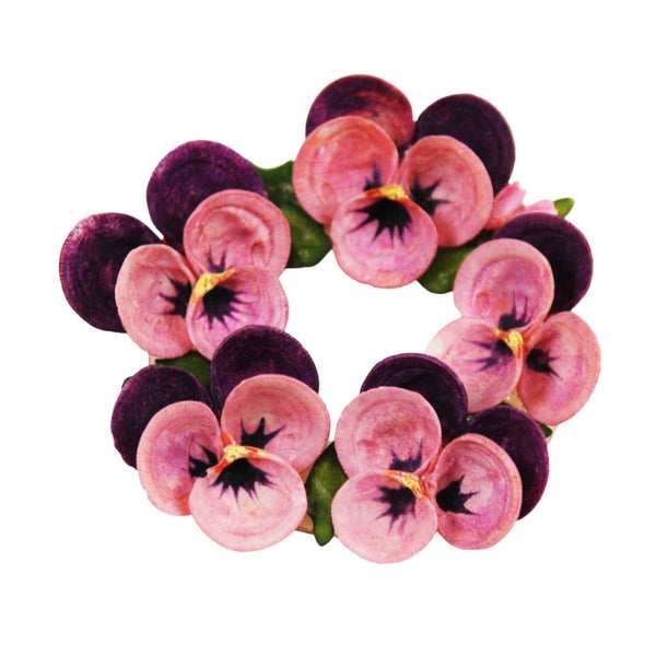 Pansy Shell Floral Brooch Vintage Estate Beads & Jewelry