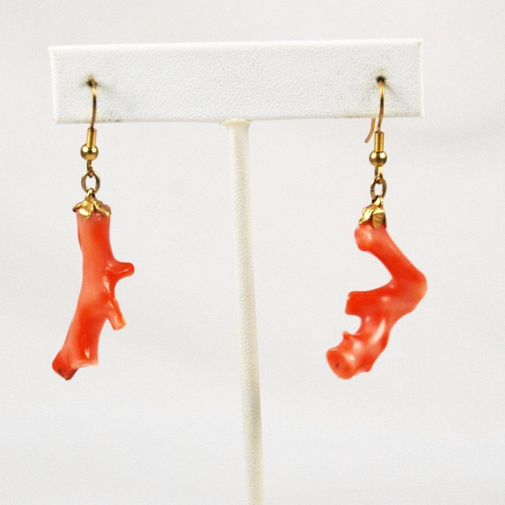 Pink Coral Branch Earrings Mark Christopher
