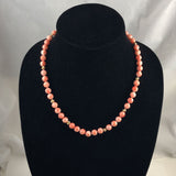 Pink Coral & 14K Gold Necklace