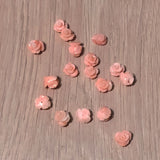 pink coral rose cabochons