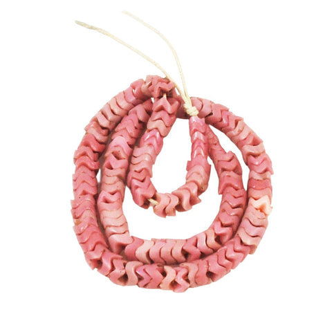 Pink African Glass Snake Beads