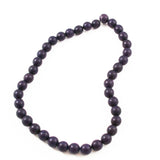 Purple Buri 10mm Round Bead Strands